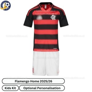 Flamengo Home Kids Football Kit 2025_26 -front view