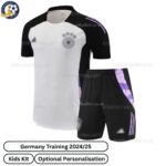 Germany Training Kids Football Kit 2024_25 (No Socks) – White-front view