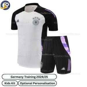 Germany Training Kids Football Kit 2024_25 (No Socks) – White-front view