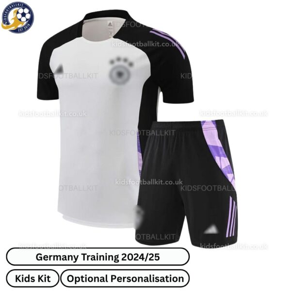 Germany Training Kids Football Kit 2024_25 (No Socks) – White-front view