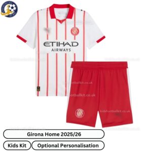 Girona Home Kids Football Kit 2025_26 -front view