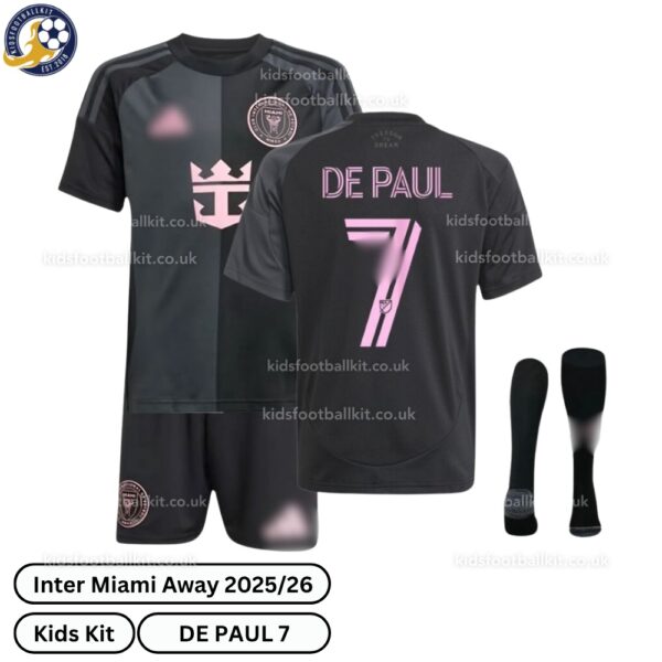 Inter Miami Away Football Kit 2025_26 – DE PAUL 7 -over view with socks