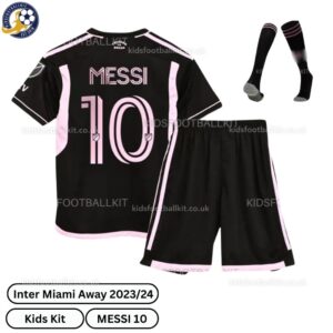 Inter Miami Away Kids Football Kit 2023_24 – MESSI 10 - front view with socks