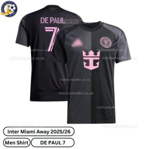 Inter Miami Away Men Football Shirt 2025_26 – DE PAUL 7-over view