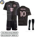 Inter Miami Away Men & Kids Football Kit 2025_26 – MESSI 10 - over view with socks