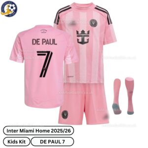 Inter Miami Home Football Kit 2025_26 – DE PAUL 7 -over view with socks
