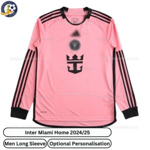 Inter Miami Home Men Football Shirt 2024_25 (Long Sleeve)-front view
