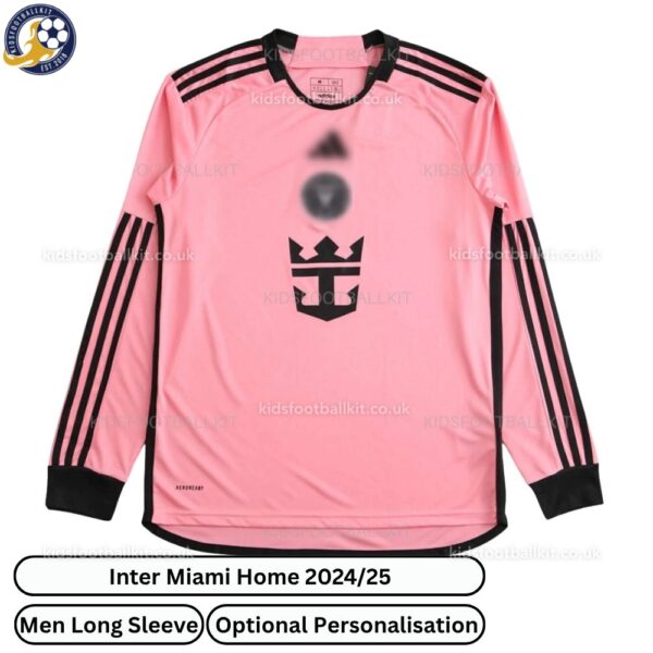 Inter Miami Home Men Football Shirt 2024_25 (Long Sleeve)-front view