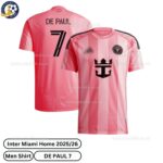 Inter Miami Home Men Football Shirt 2025_26 – DE PAUL 7-over view