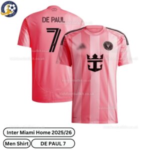 Inter Miami Home Men Football Shirt 2025_26 – DE PAUL 7-over view