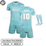 Inter Miami Third Kids Football Kit 2024_25 – MESSI 10 - over view with socks