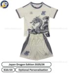 Japan Dragon Edition Kids Football Kit 2025_26 (No socks) – Fan version-front view