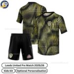 Leeds United Pre Match Kids Football Kit 2025_26 - over view
