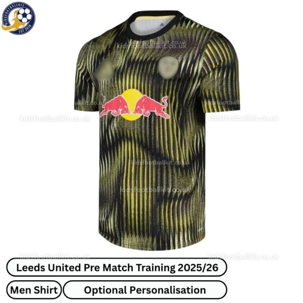 Leeds United Pre Match Training Men Football Shirt 2025_26-front view