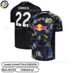 Leeds United Third Men Football Shirt 2025_26 – TANAKA 22-over view