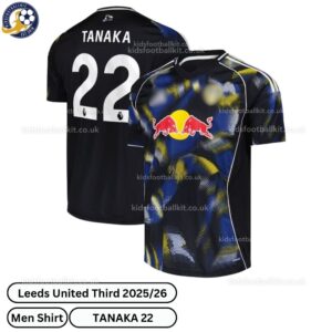 Leeds United Third Men Football Shirt 2025_26 – TANAKA 22-over view
