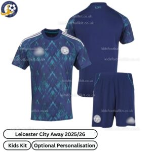 Leicester City Away Kids Football Kit 2025_26 - over view