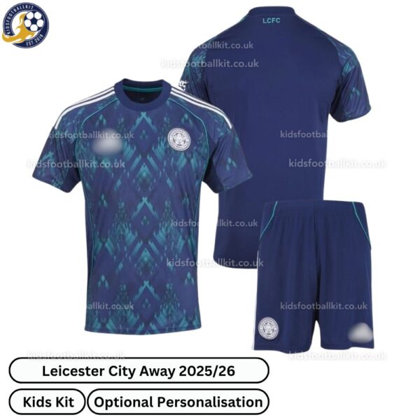 Leicester City Away Kids Football Kit 2025_26 - over view