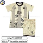 Malaga Third Kids Football Kit 2024_25 (No Socks)-front view