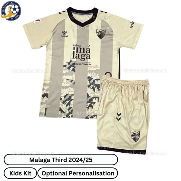 Malaga Third Kids Football Kit 2024_25 (No Socks)-front view
