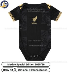 Mexico Special Edition Baby Football Kit 2025_26 – Black-front view