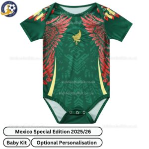 Mexico Special Edition Baby Football Kit 2025_26 – Green-front view