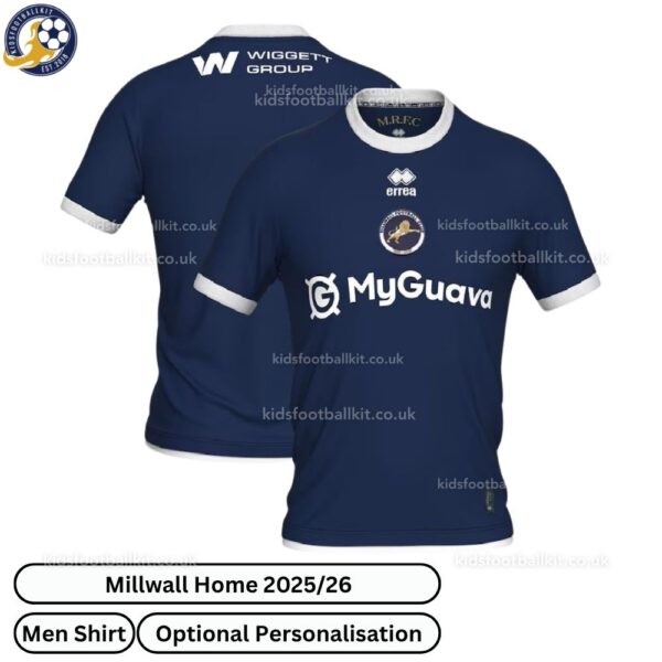 Millwall Home Men Football Shirt 2025_26-over view