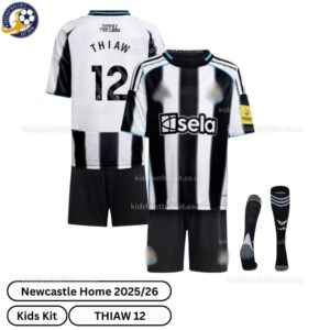 Newcastle Home Kids Football Kit 2025_26 – THIAW 12-over view with socks