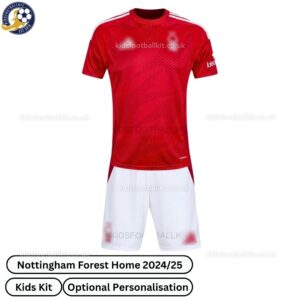 Nottingham Forest Home Kids Football Kit 2024_25 - front view