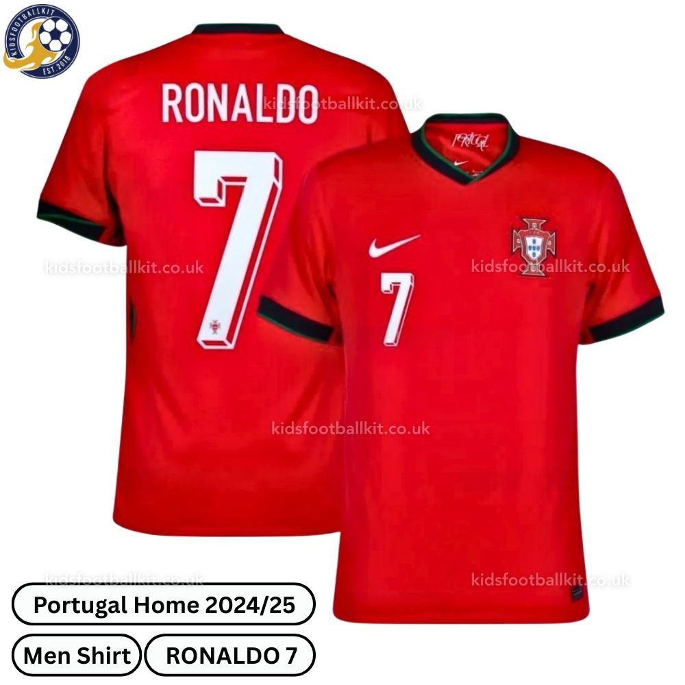 Portugal Ronaldo Home Men Replica Football Shirt 2024 Best 2025
