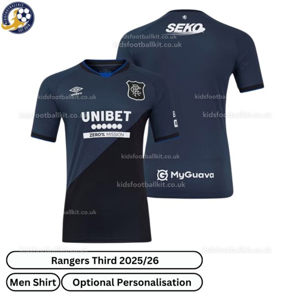 Rangers Third Men Football Shirt 2025_26-over view