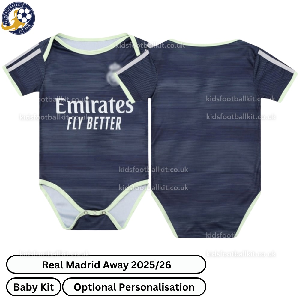 Real Madrid Away Baby Football Kit 2025/26