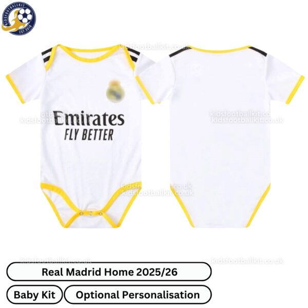 Real Madrid Home Baby Football Kit 2025_26-over view