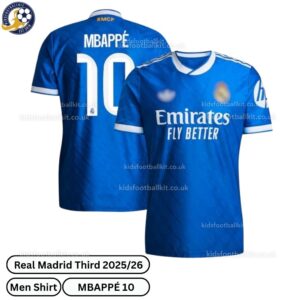 Real Madrid Third Men Football Shirt 2025_26 – MBAPPÉ 10-over view
