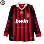 Retro AC Milan Home Men Football Shirt 2009_10 Long Sleeve-front view