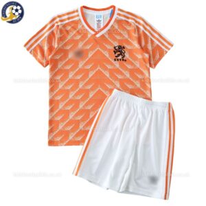 Retro Netherlands Home Kids Football Kit 1988-front view