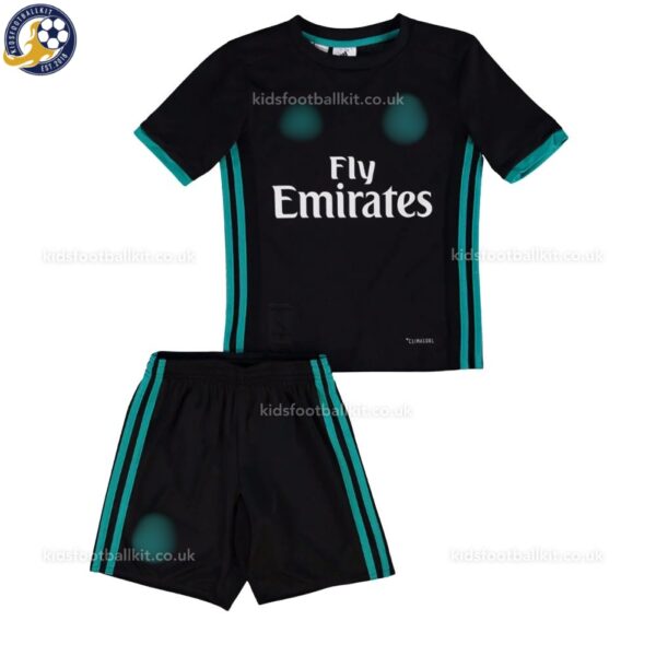 Retro Real Madrid Away Kids Football Kit 2017_18 - front view