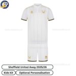 Sheffield United Away Kids Football Kit 2025_26 -front view