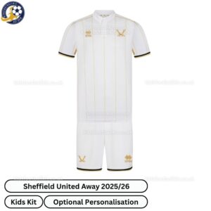 Sheffield United Away Kids Football Kit 2025_26 -front view