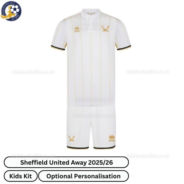 Sheffield United Away Kids Football Kit 2025_26 -front view