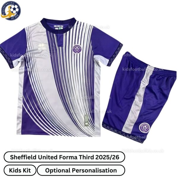 Sheffield United Forma Third Kids Football Kit 2025_26 -front view