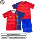 Spain Home Kids Football Kit 2025_26 -over view
