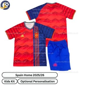 Spain Home Kids Football Kit 2025_26 -over view
