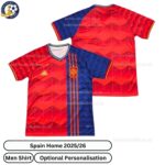 Spain Home Men Football Shirt 2025_26-over view