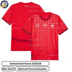 Switzerland Home Men Football Shirt 2025_26-over view