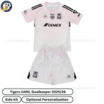 Tigers UANL Goalkeeper Kids Football Kit 2025_26 (No Socks) – Fan version-front view