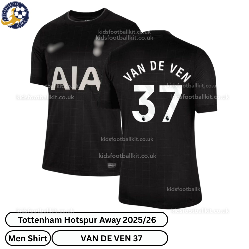 Tottenham Hotspur VAN DE VEN 37 Away Men Football Shirt 2025/26