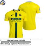 Villarreal Home Men Football Shirt 25_26 - over view