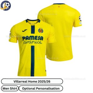 Villarreal Home Men Football Shirt 25_26 - over view