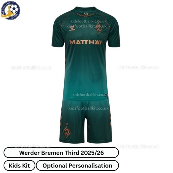 Werder Bremen Third Kids Football Kit 2025_26-front view